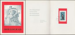 DDR: Gedenkblatt Mi-Nr. 2830 ESST: " Internationale Mahn- Und Gedenkstätten - Wolgograd "  X - Brieven En Documenten