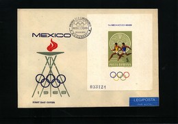 Romania 1968 Olympic Games Mexico City Block FDC - Summer 1968: Mexico City