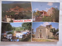 26 SAINTE JALLE Eglise - Camping - Vue Générale - CPM 4 Vues Ed. Cellard - Sainte-Jalle