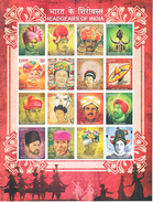 INDIA- 2017- HEADDRESS ( Turbans) Of India- MNH Sheetlet- Kopfbedeckungen- Couvre-chefs-arnés Para La Cabeza - Costumes