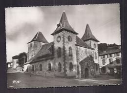 CPSM 15 - JUSSAC - L'Eglise - TB PLAN EDIFICE RELGIEUX CENTRE VILLAGE - Jussac