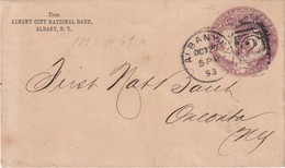 USA 1893  ENTIER POSTAL/GANZSACHE/POSTAL STATIONERY  LETTRE DE ALBANY - ...-1900