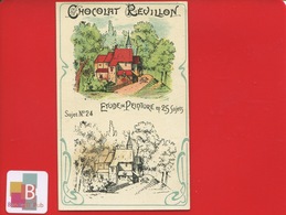 REVILLON Chocolat Chromo étude Peinture Instruction Enfants Dessin Croquis Village - Revillon