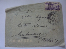 Busta Viaggiata Dall'Eritrea A Treviso POSTA AEREA 1938 Con Lettera Manoscritta - Marcofilía (Aviones)