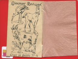 REVILLON Chocolat Chromo étude Dessin Instruction Enfants Dessin Croquis Animaux Chèvre  échassier Cheval - Revillon