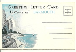 GREETING LETTER CARD / 6 VIEWS OF BARMOUTH - Merionethshire