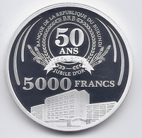 Burundi 5000 Francs 2014. PROOF SILVER Ag The 50th Anniversary Of The Central Bank Of Burundi - Burundi