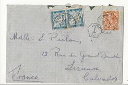 Lettre De Ottery St Mary (UK) à Lisieux - 1920 - Taxée à 10 Cts - 1859-1959 Brieven & Documenten