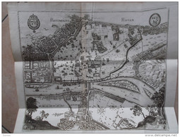ROUEN , Plan Rotomagus - Rovan, 1655 ( Plan Extrait D'un Livre - Au Dos, Attache De L'onglet ), Feuille 38,8 X 45,8 Cm - Andere & Zonder Classificatie
