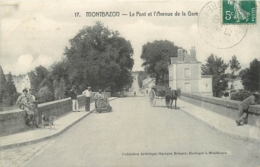 37 MONTBAZON Le Pont Et L'avenue De La Gare   CPA Ed Georges Rouget N°17 - Montbazon