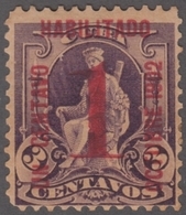 1902-120 CUBA REPUBLICA. 1902. HABILITADO 1c. GOMA ORIGINAL. - Nuevos