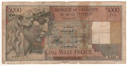 ALGERIA 5000 Francs  P109a    ( Dated 18-10-1951 ) - Algerien