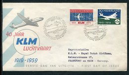 Niederlande / 1959 / Mi. 737/738 FDC, KLM (4/240) - FDC