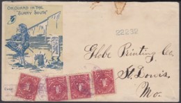 1898-H-80 US WAR. PATRIOTIC ENGRAVING COVER POSTAGE DUE JUL 1899. - Covers & Documents