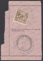 1954-H-85 CUBA REPUBLICA. 1954. 10c PATRIOTAS ESTRADA PALMA. GIRO POSTAL TELEGRAFICO. QUEMADO DE GUINES. 1957. - Briefe U. Dokumente