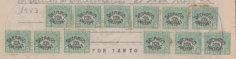 REP-306 REPUBLICA CUBA (LG1484) REVENUE DOC WITH RECARGO STAMPS 1947. - Portomarken