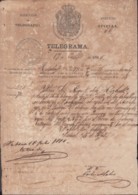 TELEG-275 CUBA (LG1508) SPAIN ANT. TELEGRAM 1866 TIPO XIV TELEGRAPH MODELO DE TELEGRAMA - Télégraphes