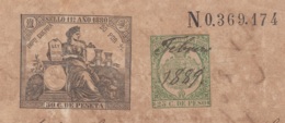 TMO-52 CUBA (LG1514) SPAIN ANT. REVENUE 1880 SEALLED PAPER + TIMBRE MOVIL 1886. - Timbres-taxe