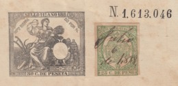 TMO-51 CUBA (LG1515) SPAIN ANT. REVENUE 1881 SEALLED PAPER + TIMBRE MOVIL 1886. - Postage Due