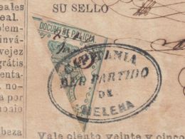 POL-73 CUBA (LG1531) SPAIN ANT. FREE SLAVE SLAVERY CEDULA + REVENUE POLICE BICEPTO 1869. - Portomarken