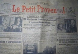 ALSACE-CANAL DU RHIN- ÉCLUSES DE KEMBS- INAUGURATION Sur LE PETIT PROVENÇAL, Quotidien Du Sud-Est Du 10 Octobre 1932 - Andere