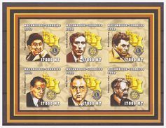 0420 Mozambique 2002 Rotery Lions Schaken Chess Max Euwe Robert Fisher Spassky S/S MNH Imperf - Rotary Club