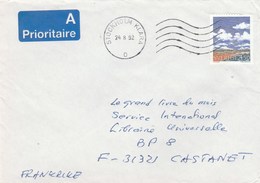 SUEDE YT 1617 SEUL SUR LETTRE STOCKHOLM KLARA 24/8/92 POUR FRANCE - Covers & Documents