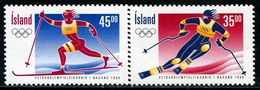 AT3976 Iceland 1998 Winter Olympics Short Track Speed Skating And Other 2V MNH - Winter 1998: Nagano