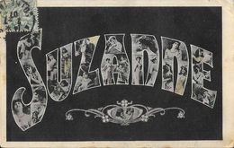 Prénom Suzanne - Multivues Femmes (et 1 Homme) Dans Les Lettres - Carte Colorisée - Prénoms
