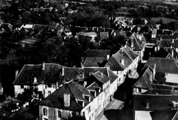 87. CPSM. SAINT GERMAIN LES BELLES. En Avion Au Dessus De Saint Germain Les Belles.  Vue Générale. - Saint Germain Les Belles