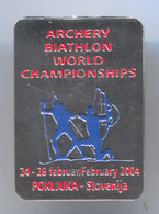 BIATHLON ARCHERY - World Championships Pokljuka Slovenia, Pin, Badge, Abzeichen - Biathlon