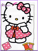 Vignette Autocollante PANINI De 2011 " HELLO KITTY Image N° 125 Normale " Pour L'album B-COOL - Andere & Zonder Classificatie