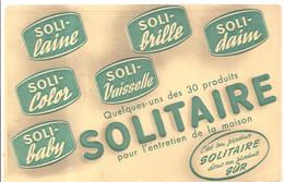 Buvard SOLITAIRE Quelques'uns Des 30 Produits Solitaire Pour L'entretien De La Maison - Wash & Clean