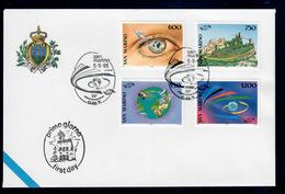 SAN MARINO  1995 - 20° ORGANIZZAZIONE MONDIALE TURISMO OMT -  - FDC - Prove E Ristampe