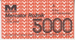 3503   SLOVENIJA  BON MERCATOR 5000 DINARA - Slovenia