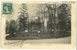 SCEAUX   Lycée Lakanal La Pelouse Ed. De Jongh Envoi 1909, Dos Simple (bas Gauche Pli) - Sceaux