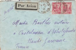 Tunisie Lettre De BOU ARADA 1942 à Notaire Barthès Castelnau D' Estrefonds Haute Garonne - Cartas & Documentos