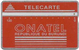 Burundi - Onatel - L&G - Red Logo - 406A - 120U, 8.000ex, Used - Burundi