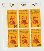 Sport 839) BRD 1972 Mi# 733 (6er Block) **: Weltspiele Der Gelähmten, Paralympics, Bogenschießen - Handisport