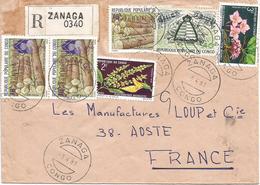 Congo 1981 Zanaga Honey Bee Timber Flowers Registered Cover - Abeilles