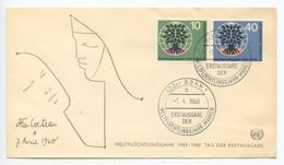 Germany, West 1960 FDC Scott 807-808 World Refugee Year - 1948-1960