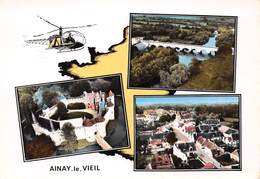 Ainay-le-Vieil - Vues D'Hélicoptère - Pont - Château - Ainay-le-Vieil