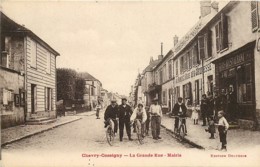 77 CHEVRY-COSSIGNY La Grande Rue - Mairie CPA Sépia Ed. Delfosse - Andere Gemeenten