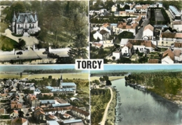 77 TORCY Charmette - Jeu Paume - Rue Principale - Bords Marne CPSM 4 Vues Ed Sofer - Torcy