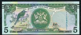 TRINIDAD AND TOBAGO P55b 5 DOLLARS 2006 (2017) #FA  Or #EU Signature 10 Mark For Blind - Trindad & Tobago