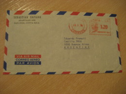 SAN JOSE 1978 To Buenos Aires Argentina Cancel Meter Air Mail Cover COSTA RICA - Costa Rica