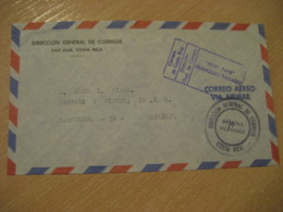 SAN JOSE To Barcelona Spain Cancel Postage Paid Air Mail Cover COSTA RICA - Costa Rica