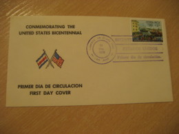 SAN JOSE 1976 America Bicentennial USA FDC Cancel Cover COSTA RICA - Costa Rica