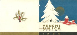 2144 " VENCHI UNICA - TORINO - CALENDARIO 1936 " ORIGINALE - Klein Formaat: 1921-40