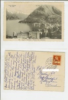 Lugano Paradiso E Monte San Salvatore. Cartolina Fp Vg 1920 (Monte Generoso) - Paradiso